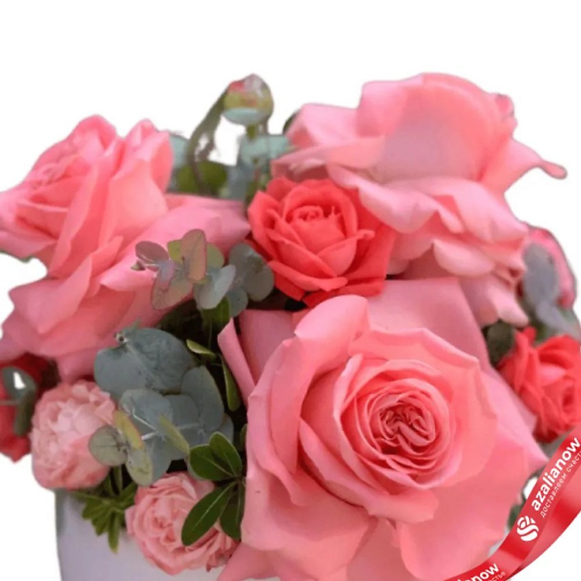 Букет из 5 розовых роз в коробочке